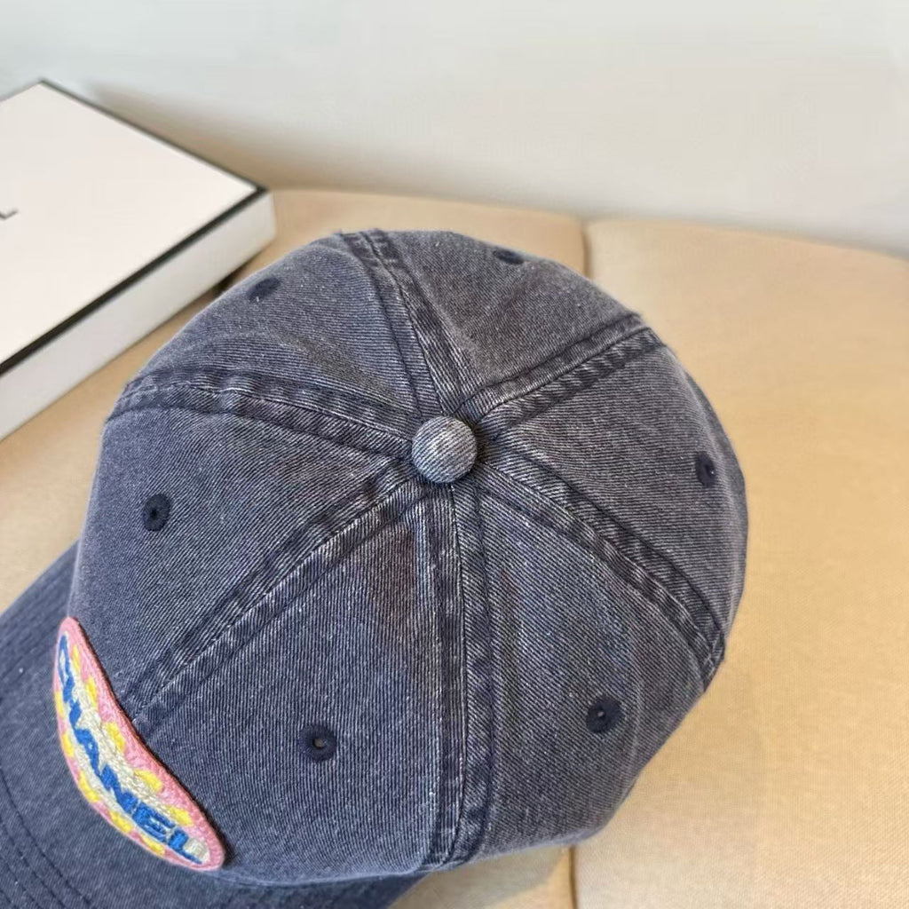 Explosive letter embroidered baseball cap
