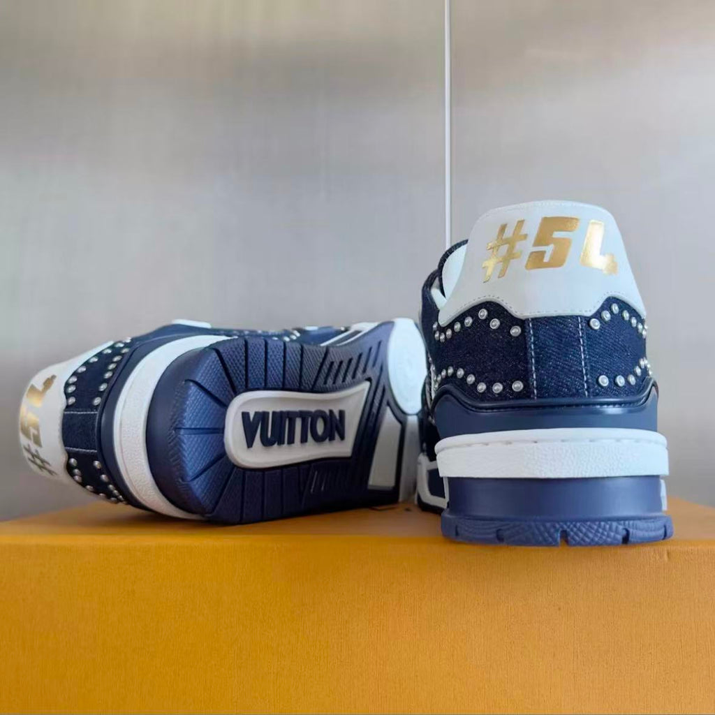 Denim Blue Rivet Sneakers