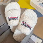 Thick sole, waterproof platform, wool slippers