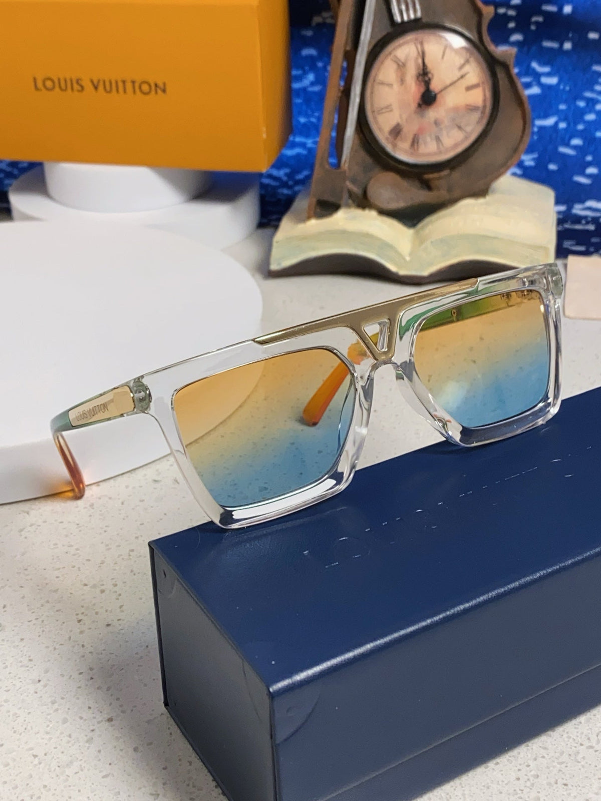 New Korean style personalized wide edge thick frame sunglasses