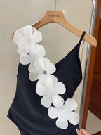 Hot selling flower suspender swimsuit