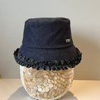 New lace denim fisherman hat