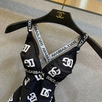 25 New Letters Print One-piece Swimsuit
