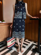 25ss Linen print vest