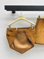 25ss suede tube top