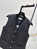 25fw leather vest
