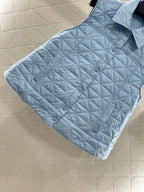 25fw new A-line rattan check cotton vest