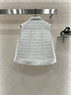 25fw new A-line rattan check cotton vest