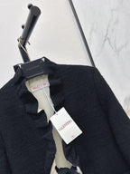 VALENTINO/26FW New Mixed-Color Ruffled Cardigan-Style Jacket 🖤