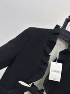 VALENTINO/26FW New Mixed-Color Ruffled Cardigan-Style Jacket 🖤